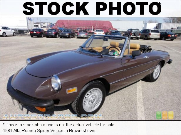 Stock photo for this 1986 Alfa Romeo Spider Veloce 2.0 Liter DOHC 8-Valve 4 Cylinder 5 Speed Manual Stock photo for this 1986 Alfa Romeo Spider Veloce 2.0 Liter DOHC 8-Valve 4 Cylinder 5 Speed Manual