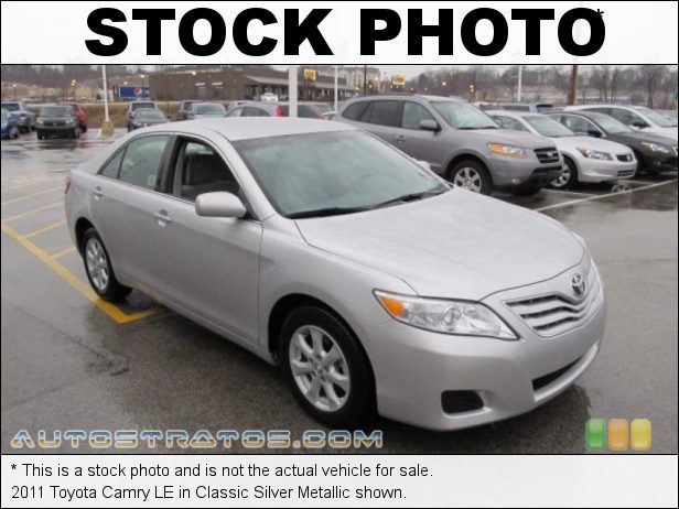 Stock photo for this 2011 Toyota Camry LE 2.5 Liter DOHC 16-Valve Dual VVT-i 4 Cylinder 6 Speed ECT-i Automatic