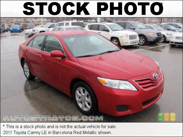 Stock photo for this 2011 Toyota Camry LE 2.5 Liter DOHC 16-Valve Dual VVT-i 4 Cylinder 6 Speed Manual