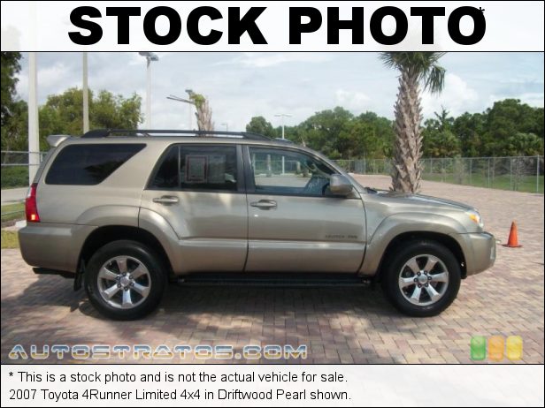 Stock photo for this 2007 Toyota 4Runner Limited 4x4 4.0 Liter DOHC 24-Valve VVT-i V6 5 Speed Automatic