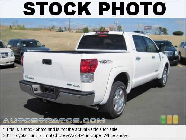 Stock photo for this 2011 Toyota Tundra CrewMax 4x4 5.7 Liter i-Force Flex-Fuel DOHC 32-Valve Dual VVT-i V8 6 Speed ECT-i Automatic