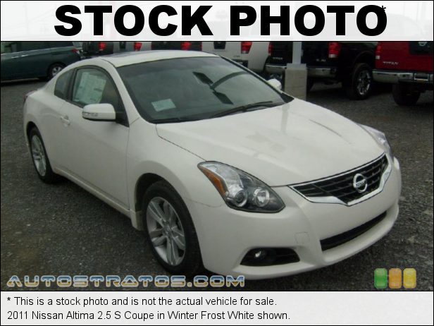 Stock photo for this 2011 Nissan Altima 2.5 S Coupe 2.5 Liter DOHC 16-Valve CVTCS 4 Cylinder Xtronic CVT Automatic