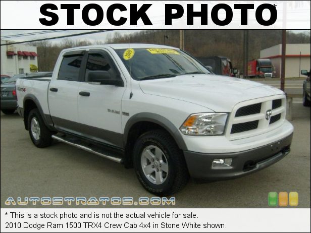 Stock photo for this 2010 Dodge Ram 1500 Crew Cab 4x4 5.7 Liter HEMI OHV 16-Valve VVT MDS V8 5 Speed Automatic