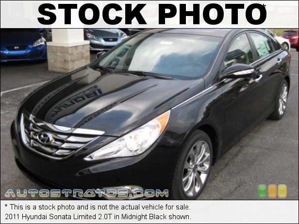 Stock photo for this 2011 Hyundai Sonata Limited 2.0T 2.0 Liter GDI Turbocharged DOHC 16-Valve CVVT 4 Cylinder 6 Speed Shiftronic Automatic