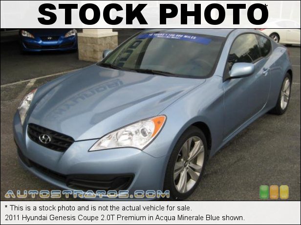 Stock photo for this 2011 Hyundai Genesis Coupe 2.0T Premium 2.0 Liter Turbocharged DOHC 16-Valve CVVT 4 Cylinder 5 Speed Paddle-Shift Automatic