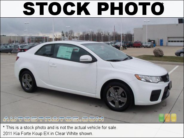 Stock photo for this 2011 Kia Forte Koup EX 2.0 Liter DOHC 16-Valve CVVT 4 Cylinder 6 Speed Sportmatic Automatic