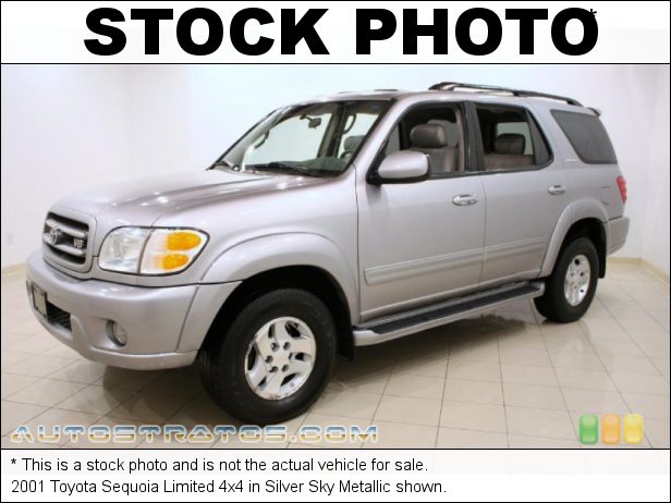 Stock photo for this 2001 Toyota Sequoia Limited 4x4 4.7 Liter DOHC 32-Valve iForce V8 4 Speed Automatic