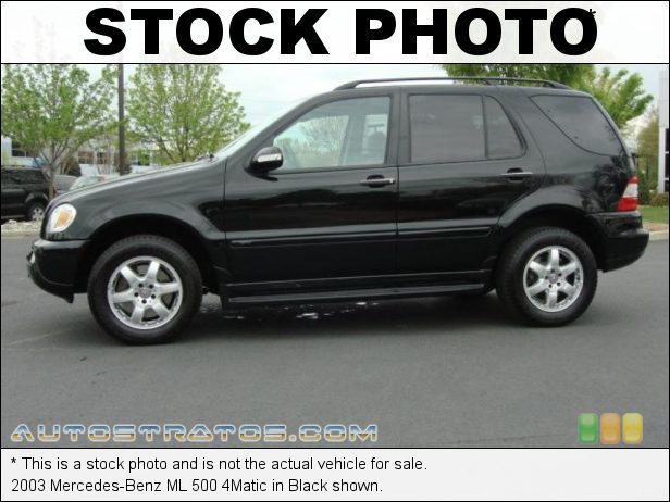 Stock photo for this 2003 Mercedes-Benz ML 500 4Matic 5.0 Liter SOHC 24-Valve V8 5 Speed Automatic