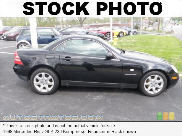 Stock photo for this 1998 Mercedes-Benz SLK 230 Kompressor Roadster 2.3L Supercharged DOHC 16V 4 Cylinder 5 Speed Automatic Stock photo for this 1998 Mercedes-Benz SLK 230 Kompressor Roadster 2.3L Supercharged DOHC 16V 4 Cylinder 5 Speed Automatic