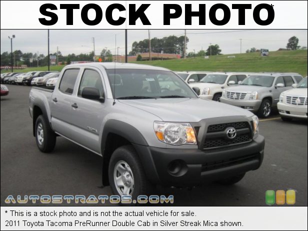 Stock photo for this 2011 Toyota Tacoma PreRunner Double Cab 2.7 Liter DOHC 16-Valve VVT-i 4 Cylinder 4 Speed Automatic