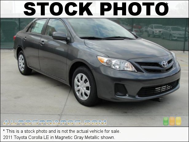 Stock photo for this 2011 Toyota Corolla LE 1.8 Liter DOHC 16-Valve Dual-VVTi 4 Cylinder 4 Speed ECT-i Automatic