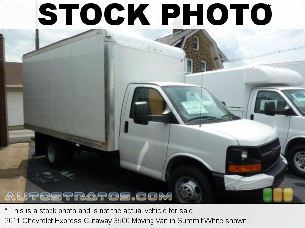 Stock photo for this 2011 Chevrolet Express Cutaway 3500 Moving Van 6.0 Liter Flex-Fuel OHV 16-Valve VVT V8 6 Speed Automatic