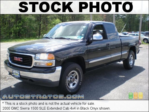 Stock photo for this 2000 GMC Sierra 1500 SLE Extended Cab 4x4 4.8 Liter OHV 16-Valve Vortec V8 4 Speed Automatic
