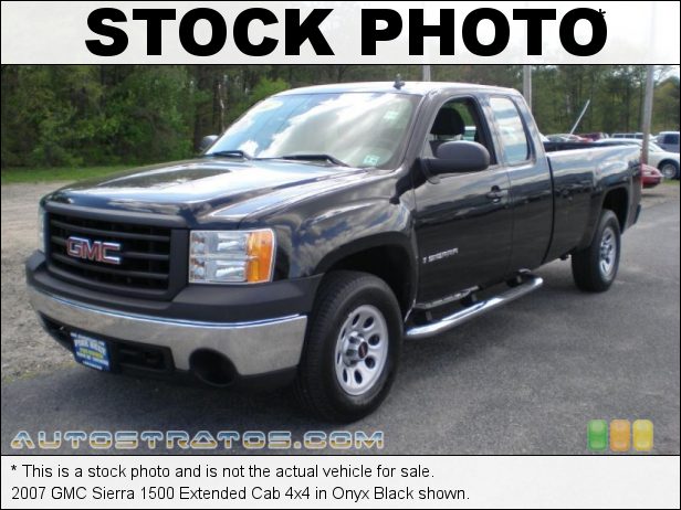 Stock photo for this 2007 GMC Sierra 1500 Extended Cab 4x4 5.3 Liter OHV 16-Valve Flex-Fuel Vortec V8 4 Speed Automatic