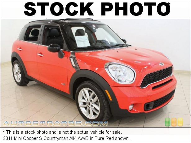 Stock photo for this 2011 Mini Cooper S Countryman All4 AWD 1.6 Liter Twin-Scroll Turbocharged DI DOHC 16-Valve VVT 4 Cylind 6 Speed Steptronic Automatic