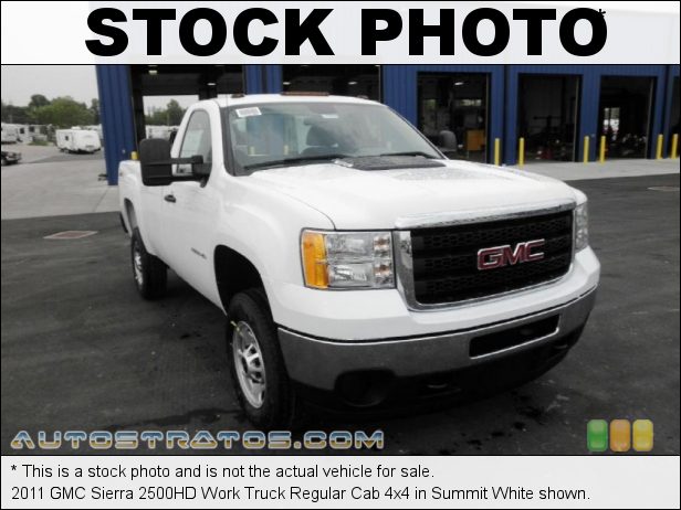 Stock photo for this 2011 GMC Sierra 2500HD Work Truck Regular Cab 4x4 6.0 Liter OHV 16-Valve VVT Vortec V8 6 Speed Automatic Stock photo for this 2011 GMC Sierra 2500HD Work Truck Regular Cab 4x4 6.0 Liter OHV 16-Valve VVT Vortec V8 6 Speed Automatic