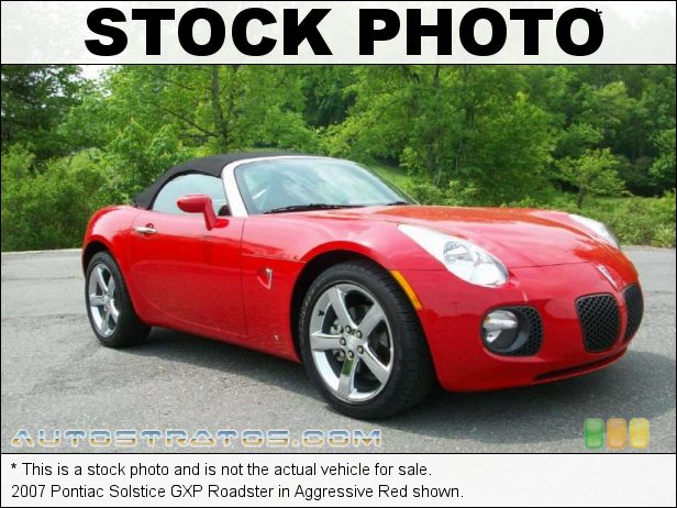 Stock photo for this 2007 Pontiac Solstice GXP Roadster 2.0 Liter Turbocharged DOHC 16-Valve VVT 4 Cylinder 5 Speed Manual