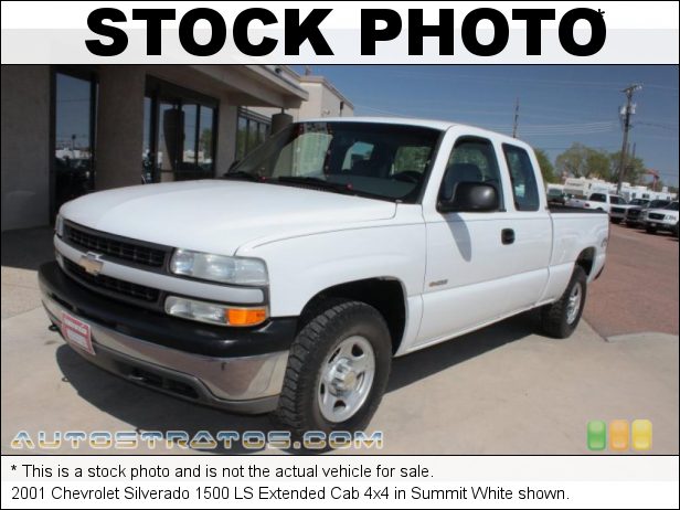 Stock photo for this 2001 Chevrolet Silverado 1500 Extended Cab 4x4 5.3 Liter OHV 16-Valve Vortec V8 4 Speed Automatic
