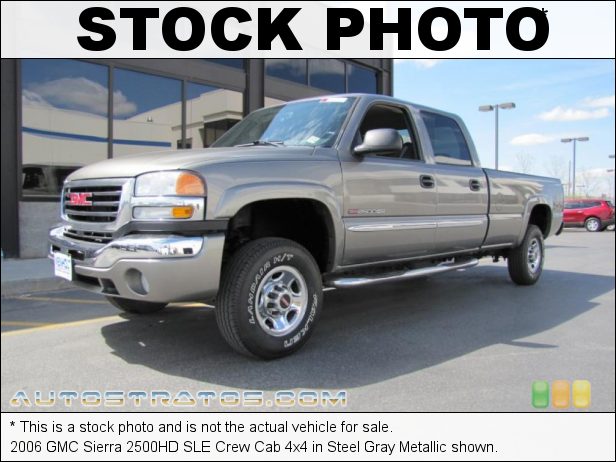 Stock photo for this 2006 GMC Sierra 2500HD Crew Cab 4x4 6.0 Liter OHV 16-Valve V8 4 Speed Automatic