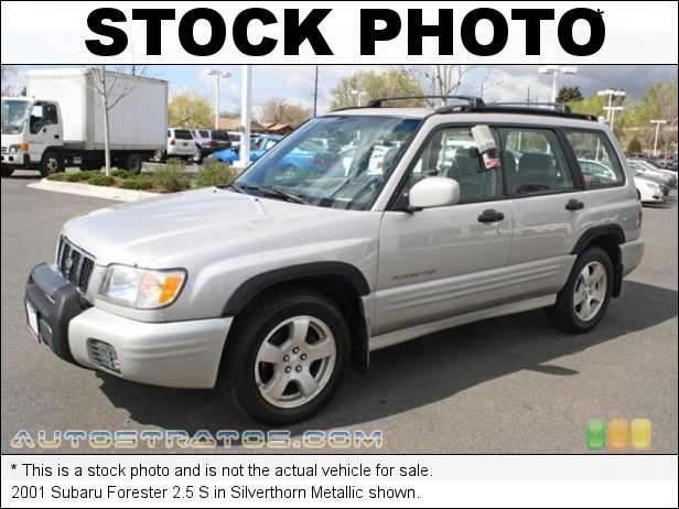 Stock photo for this 2001 Subaru Forester 2.5 S 2.5 Liter SOHC 16-Valve Flat 4 Cylinder 4 Speed Automatic
