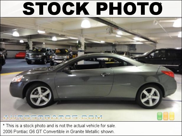 Stock photo for this 2006 Pontiac G6 GT Convertible 3.5 Liter OHV 12-Valve V6 4 Speed Automatic