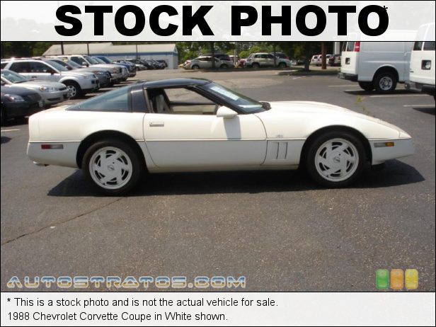 Stock photo for this 1988 Chevrolet Corvette Coupe 383 c.i. V8 4 Speed Manual