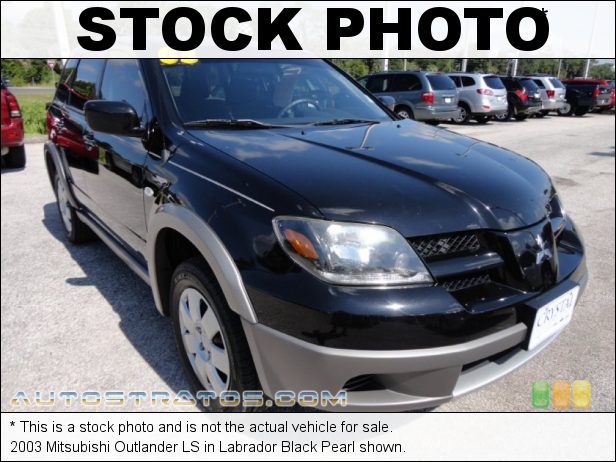Stock photo for this 2003 Mitsubishi Outlander LS 2.4 Liter SOHC 16-Valve 4 Cylinder 4 Speed Automatic