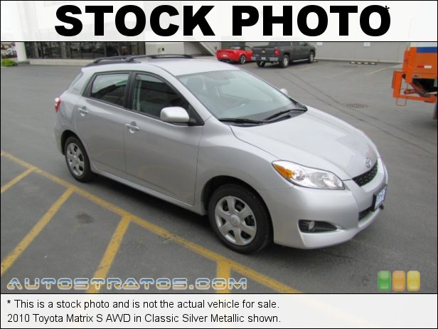 Stock photo for this 2010 Toyota Matrix S AWD 2.4 Liter DOHC 16-Valve VVT-i 4 Cylinder 4 Speed Automatic