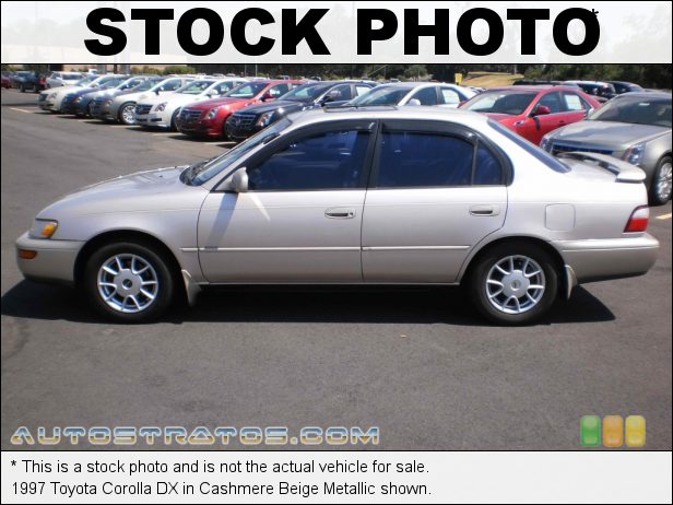 Stock photo for this 1997 Toyota Corolla DX 1.8 Liter DOHC 16-Valve 4 Cylinder 4 Speed Automatic