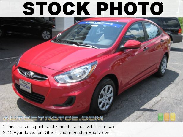 Stock photo for this 2012 Hyundai Accent GLS 4 Door 1.6 Liter GDI DOHC 16-Valve D-CVVT 4 Cylinder 6 Speed Shiftronic Automatic