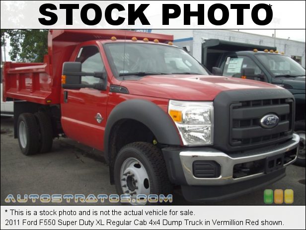 Stock photo for this 2011 Ford F550 Super Duty XL Regular Cab 4x4 6.7 Liter OHV 32-Valve B20 Power Stroke Turbo-Diesel V8 6 Speed TorqShift Automatic