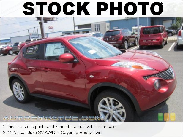 Stock photo for this 2011 Nissan Juke SV AWD 1.6 Liter DIG Turbocharged DOHC 16-Valve 4 Cylinder Xtronic CVT Automatic