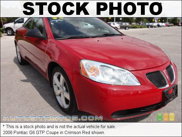 Stock photo for this 2006 Pontiac G6 GTP Coupe 3.9 Liter OHV 12-Valve VVT V6 4 Speed Automatic