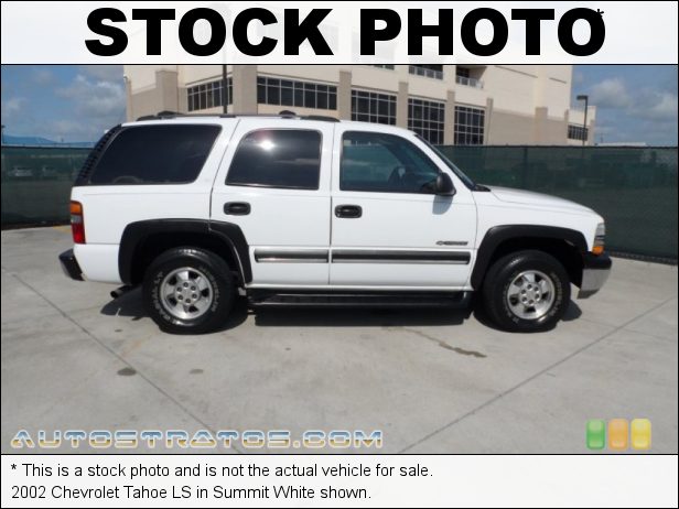 Stock photo for this 2002 Chevrolet Tahoe  5.3 Liter Flex Fuel OHV 16-Valve Vortec V8 4 Speed Automatic