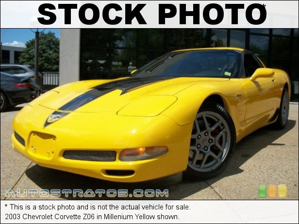 Stock photo for this 2003 Chevrolet Corvette Z06 5.7 Liter OHV 16 Valve LS6 V8 6 Speed Manual