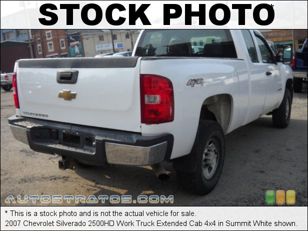 Stock photo for this 2007 Chevrolet Silverado 2500HD Extended Cab 4x4 6.0 Liter OHV 16-Valve VVT Vortec V8 6 Speed Automatic