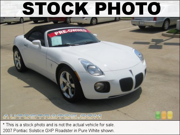 Stock photo for this 2007 Pontiac Solstice GXP Roadster 2.0 Liter Turbocharged DOHC 16-Valve VVT 4 Cylinder 5 Speed Automatic