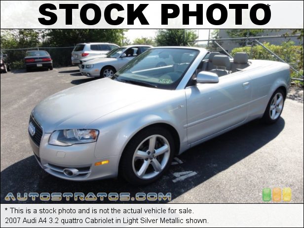 Stock photo for this 2007 Audi A4 3.2 quattro Cabriolet 3.2 Liter DOHC 24-Valve VVT V6 6 Speed Tiptronic Automatic