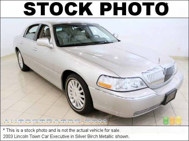 Stock photo for this 2003 Lincoln Town Car Executive 4.6 Liter SOHC 16-Valve V8 4 Speed Automatic