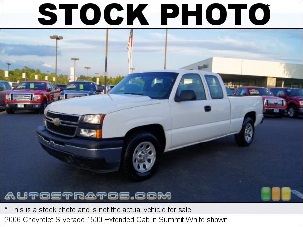 Stock photo for this 2006 Chevrolet Silverado 1500 Extended Cab 4.8 Liter OHV 16-Valve Vortec V8 4 Speed Automatic