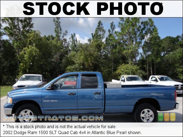 Stock photo for this 2002 Dodge Ram 1500 Quad Cab 4x4 5.9 Liter OHV 16-Valve V8 4 Speed Automatic