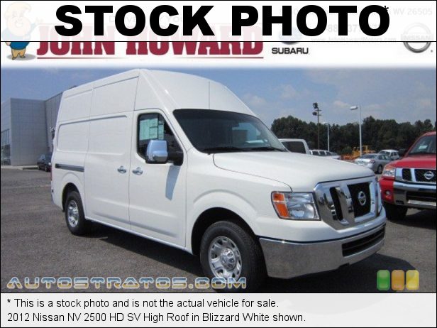 Stock photo for this 2012 Nissan NV 2500 HD High Roof 4.0 Liter DOHC 24-Valve CVTCS V6 5 Speed Automatic