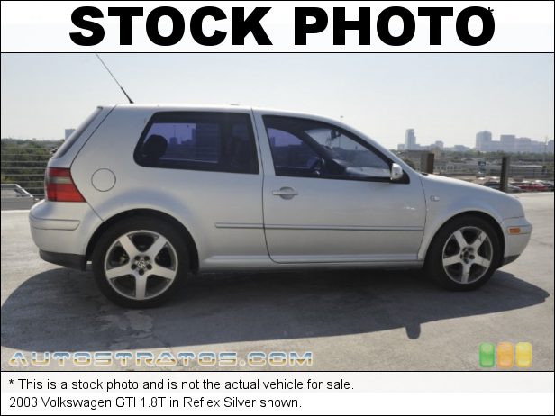 Stock photo for this 2003 Volkswagen GTI 1.8T 1.8 Liter Turbocharged DOHC 20-Valve 4 Cylinder 5 Speed Tiptronic Automatic