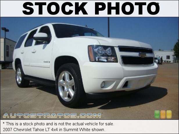 Stock photo for this 2007 Chevrolet Tahoe LT 4x4 5.3 Liter Flex Fuel OHV 16V Vortec V8 4 Speed Automatic