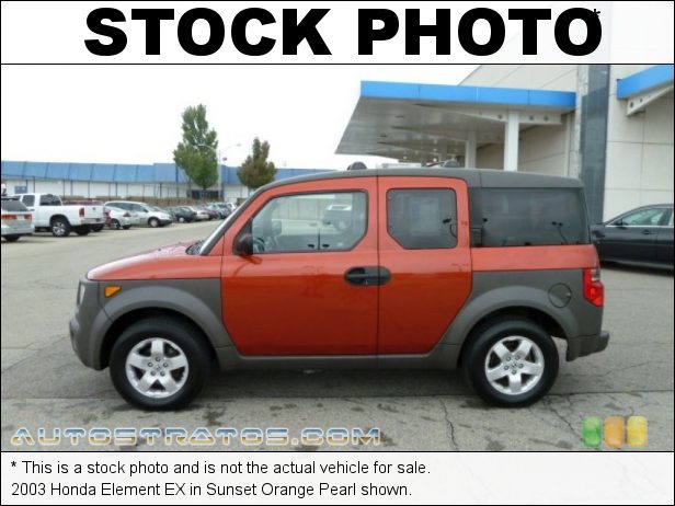 Stock photo for this 2003 Honda Element EX 2.4L DOHC 16V 4 Cylinder 4 Speed Automatic
