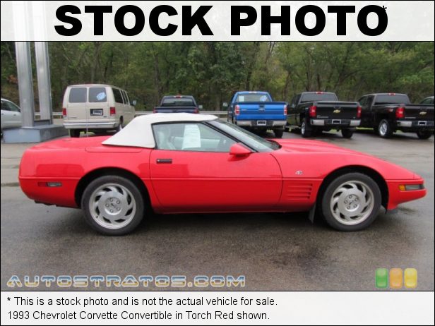 Stock photo for this 1993 Chevrolet Corvette Convertible 5.7 Liter OHV 16-Valve LT1 V8 4 Speed Automatic