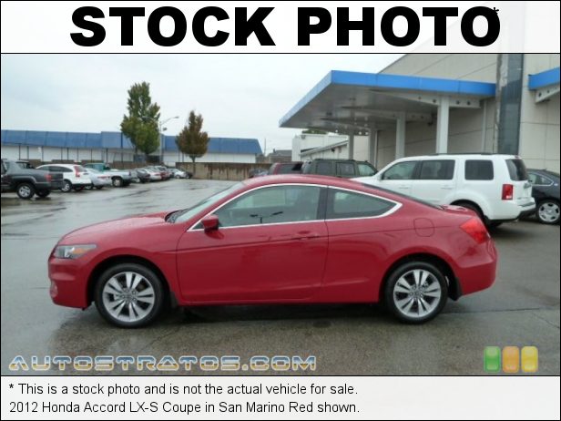 Stock photo for this 2012 Honda Accord LX-S Coupe 2.4 Liter DOHC 16-Valve i-VTEC 4 Cylinder 5 Speed Automatic