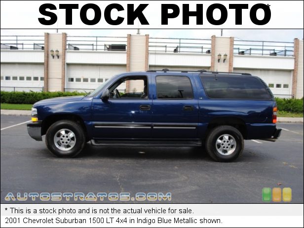 Stock photo for this 2001 Chevrolet Suburban 1500 4x4 5.3 Liter OHV 16-Valve Vortec V8 4 Speed Automatic