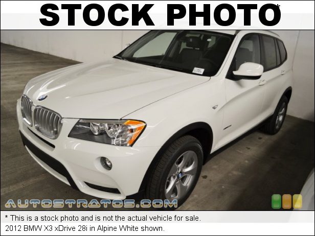 Stock photo for this 2012 BMW X3 xDrive 28i 3.0 Liter DOHC 24-Valve VVT Inline 6 Cylinder 8 Speed steptronic Automatic