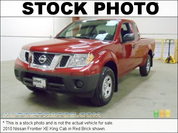 Stock photo for this 2010 Nissan Frontier XE King Cab 2.5 Liter DOHC 16-Valve CVTCS 4 Cylinder 5 Speed Automatic